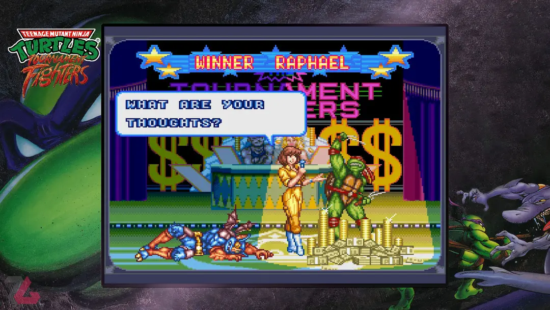 صحنه پیروزی در Teenage Mutant Ninja Turtles: The Turnament Fighters