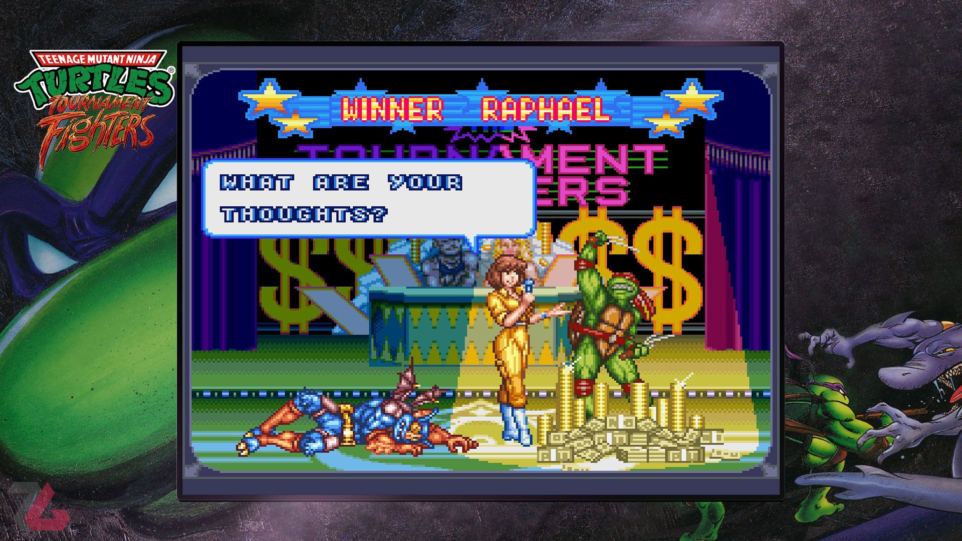 صحنه پیروزی در Teenage Mutant Ninja Turtles: The Turnament Fighters