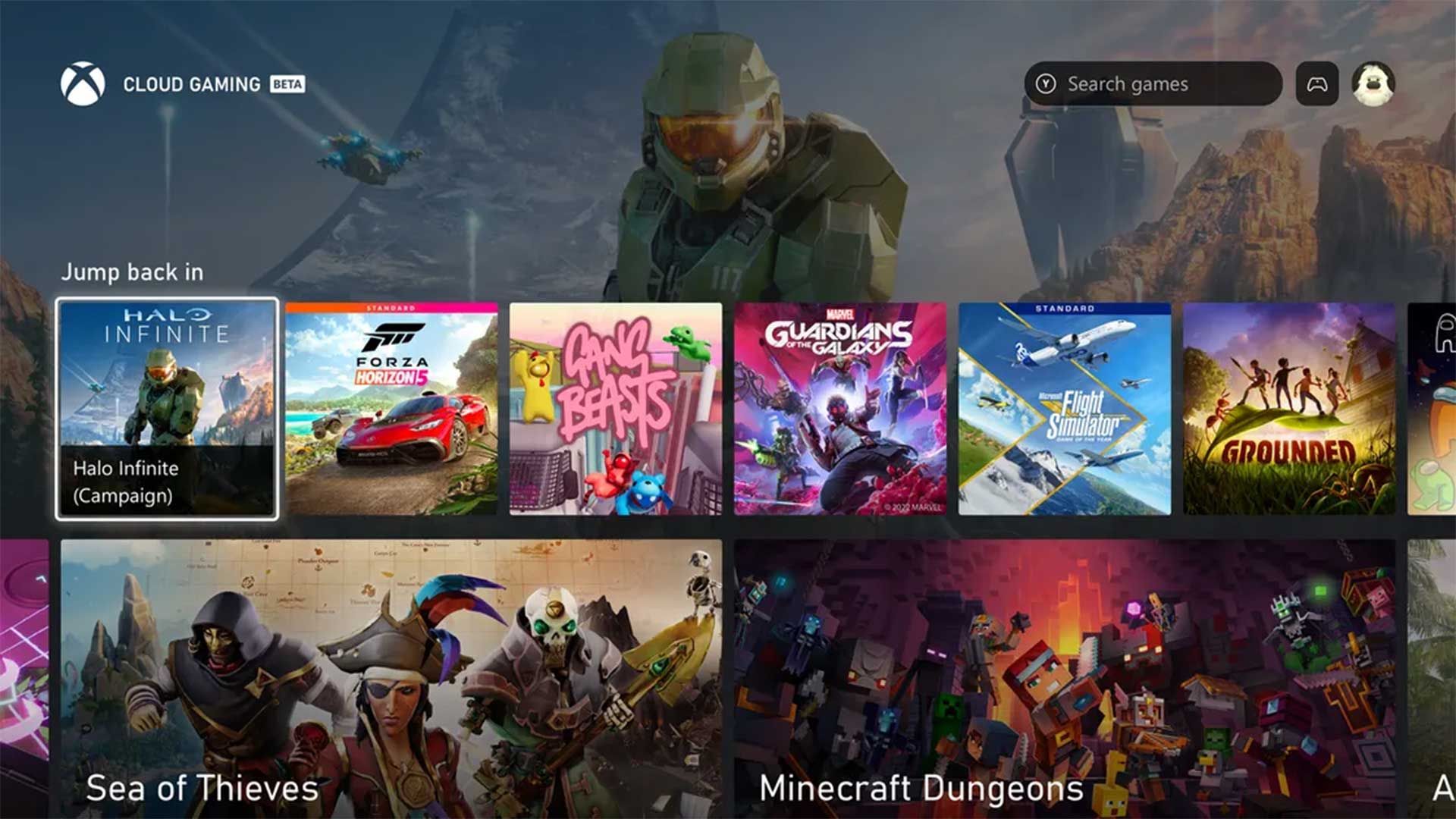 تصویر رابط کاربری برنامه Xbox TV