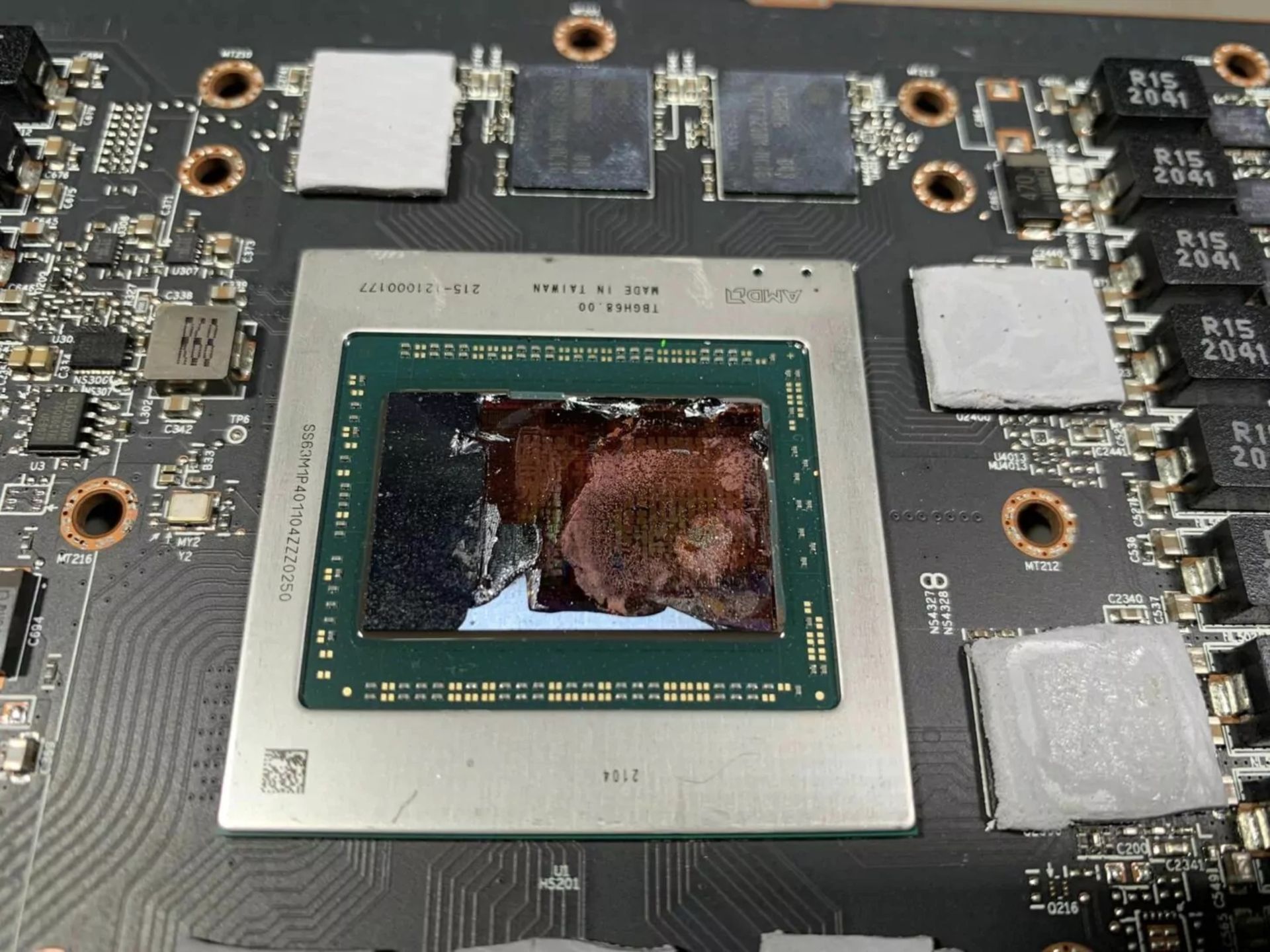 GPU سوخته کارت گرافیک Radeon RX 6000