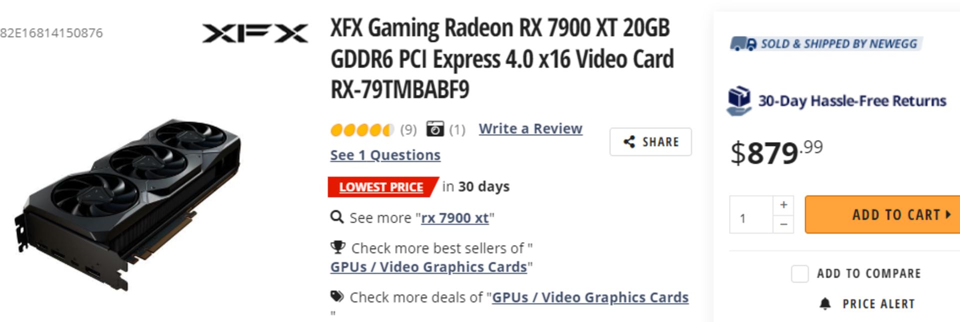 افت قیمت کارت گرافیک AMD Radeon RX 7900 XT