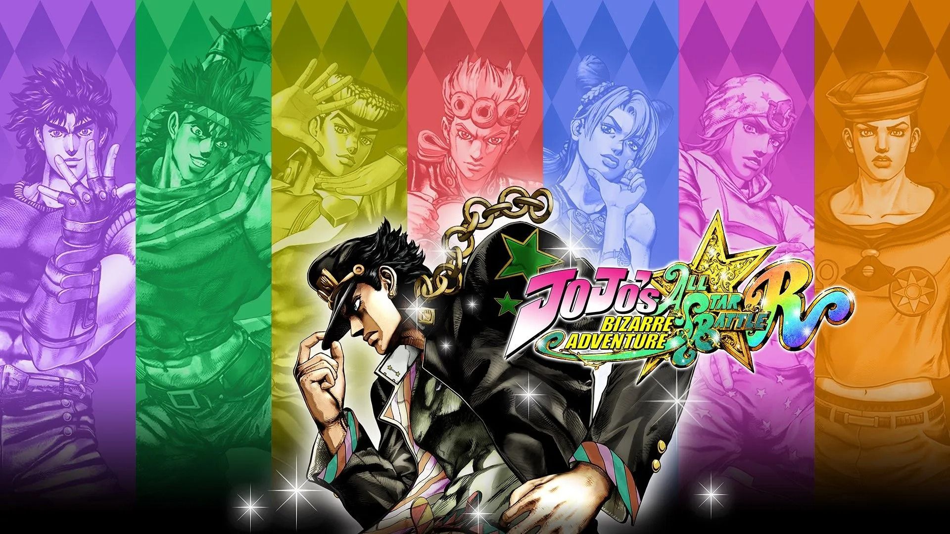 تصویر قهرمان‌ها روی کاور JoJo's Bizarre Adventure: All-Star Battle R 