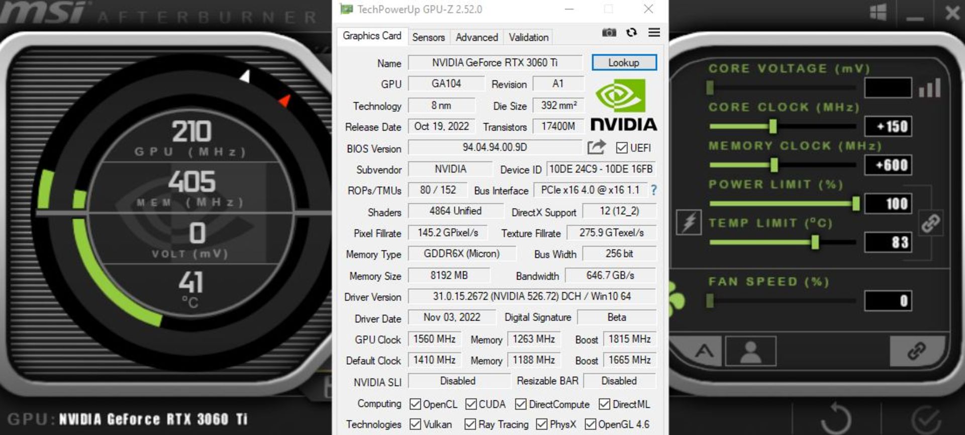 اورکلاک کارت گرافیک RTX 3060 Ti