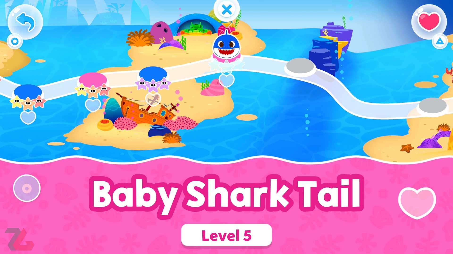 مرحله پنجم بازی Baby Shark: Sing & Swim Party