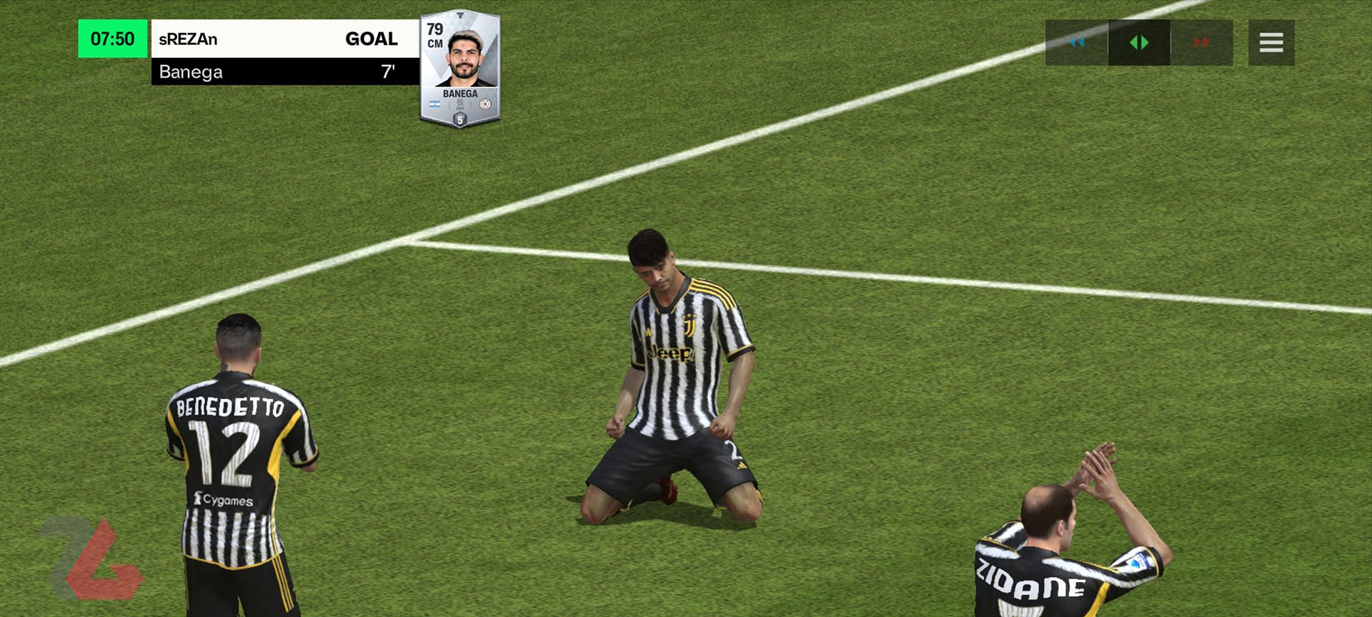 شادی پس از گل در بازی EA SPORTS FC MOBILE