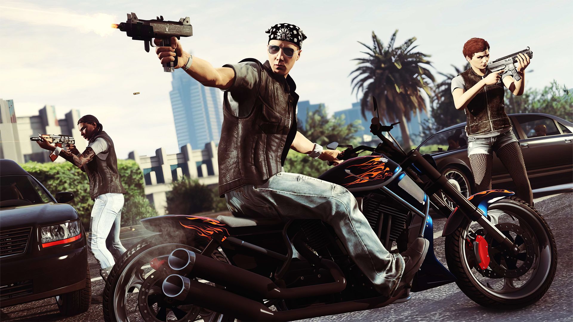درگیری باند تبهکاری در بازی Grand Theft Auto 5