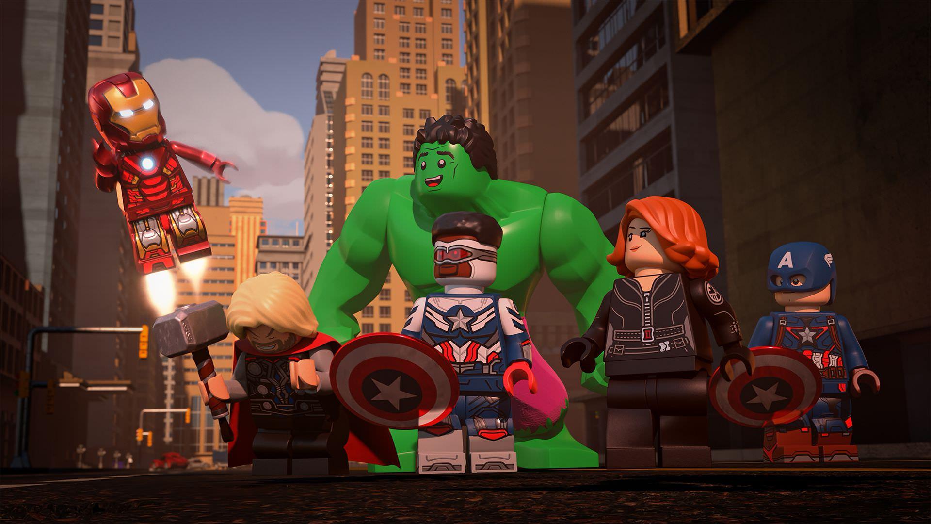 اعضای اونجرز در نیویورک در انیمیشن LEGO Avengers: Code Red
