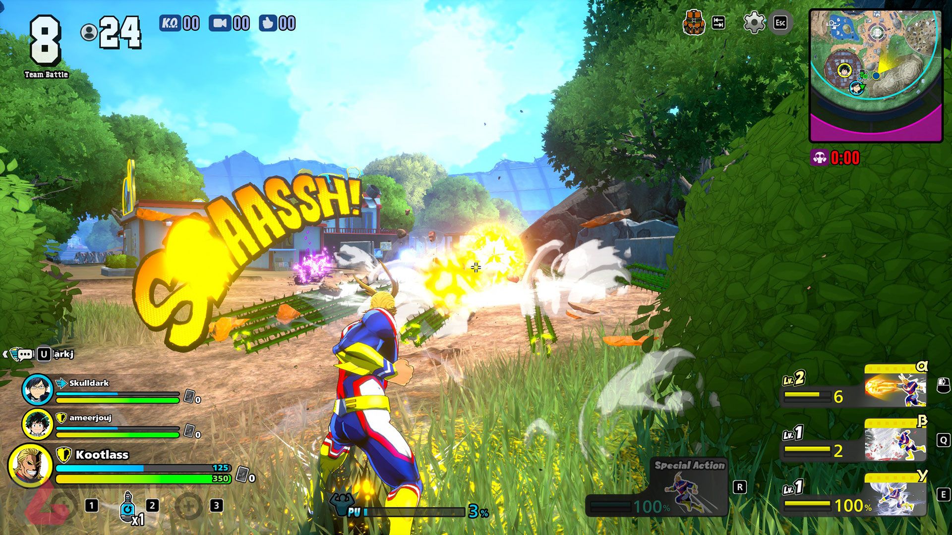 ضربه اسمش آلمایت در بازی My Hero Ultra Rumble