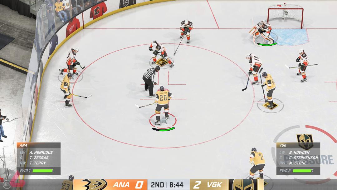 Faceoff در بازی NHL24