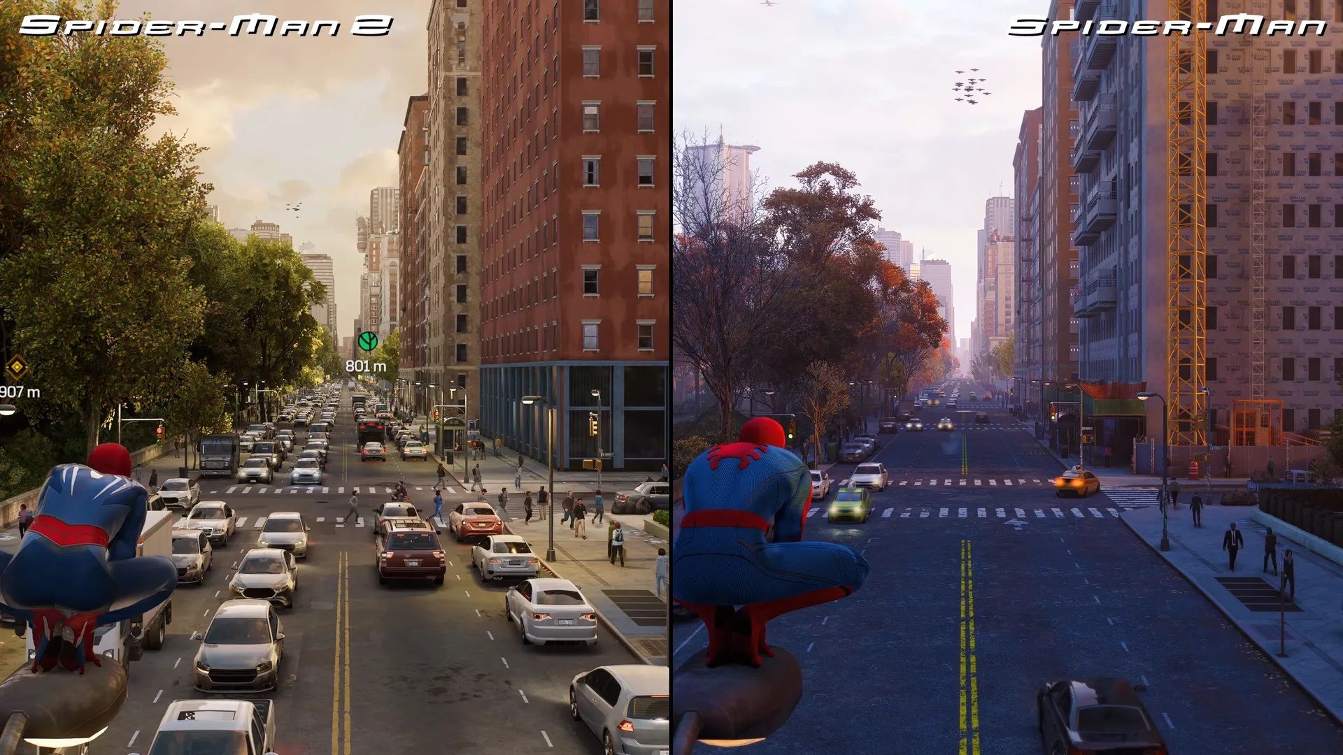 مقایسه جلوه های گرافیکی Marvel's Spider-Man 2 با نسخه اول