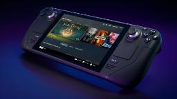 دستگاه بازی دستی استیم دک (Steam Deck) در حال اجرای بازی‌های مختلف
