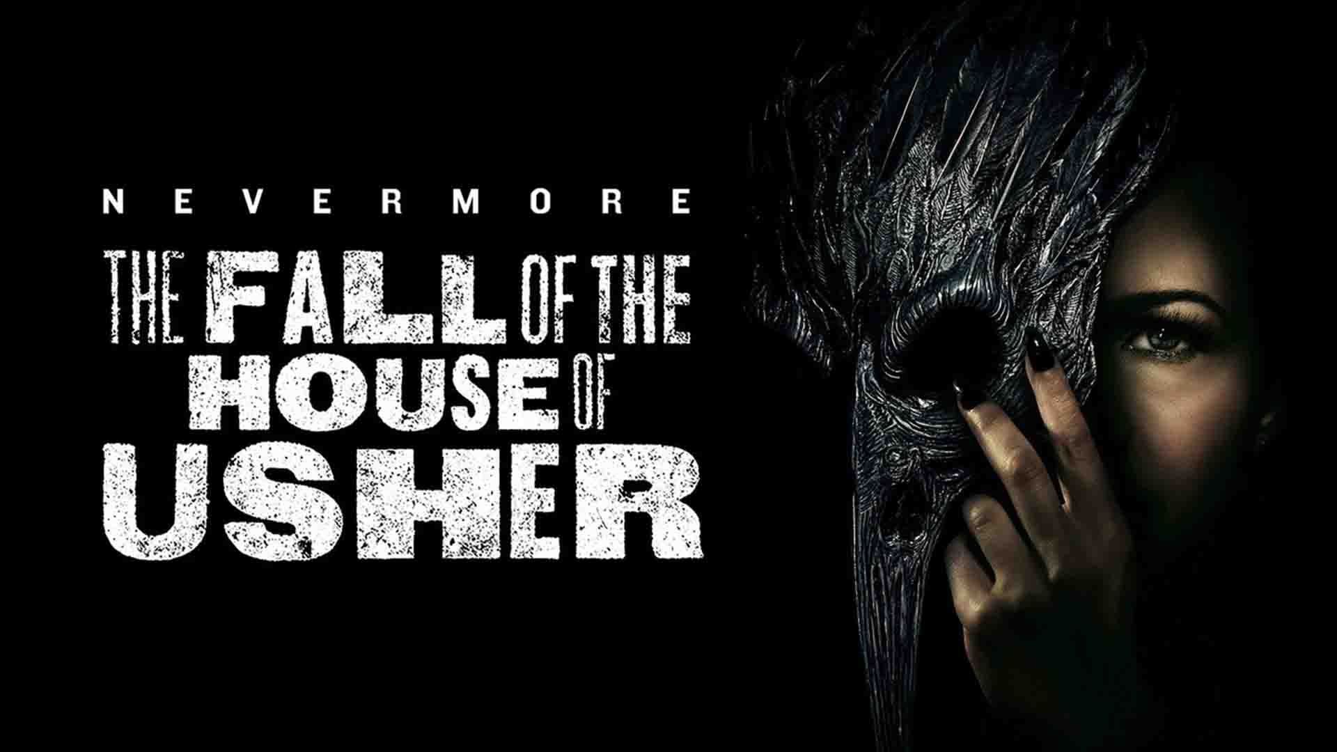 کارلا گوگینو با ماسکی روی صورت در سریال The Fall of the House of Usher