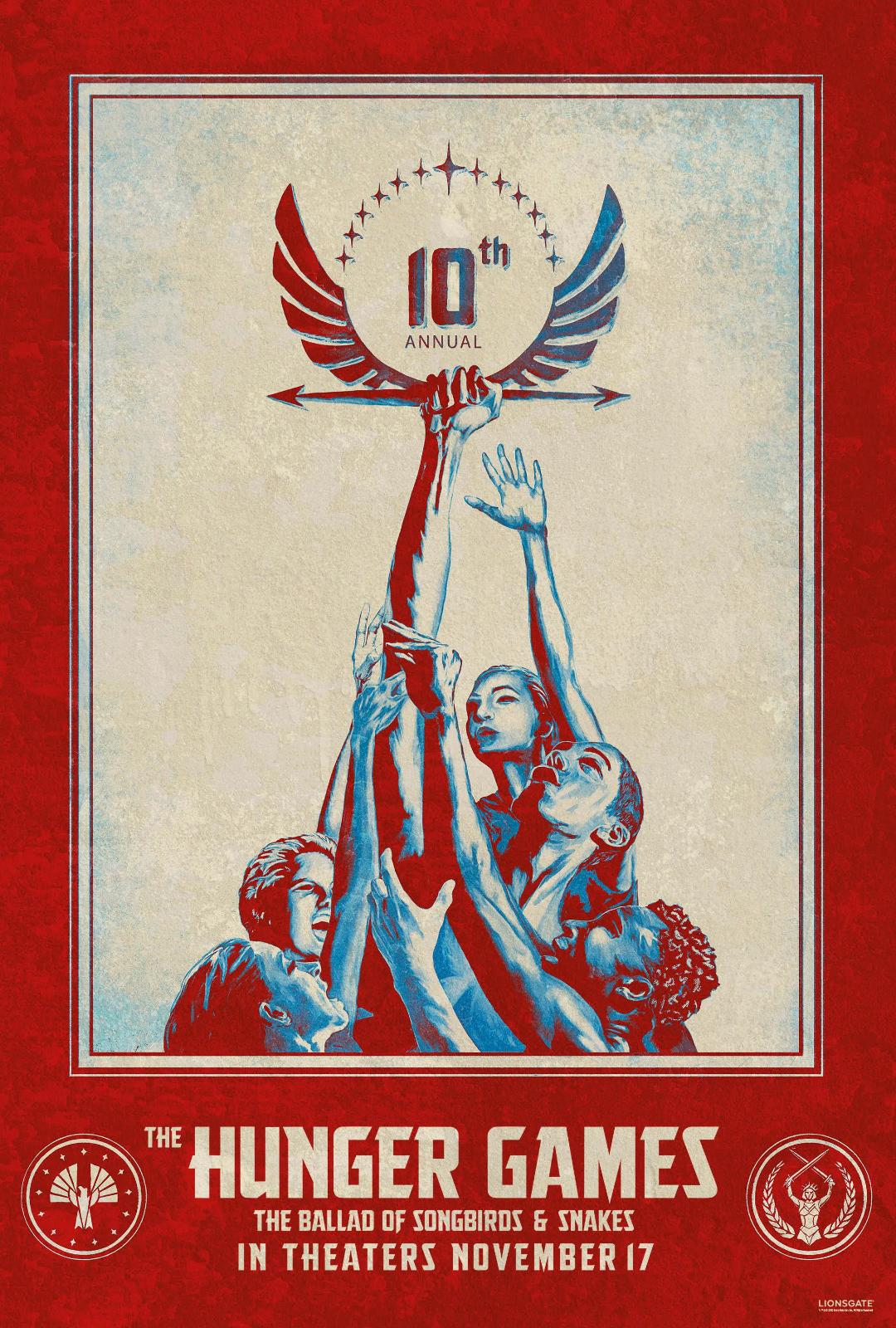 پوستر کامیک کان نیویورک فیلم The Hunger Games: The Ballad of Songbirds and Snakes 