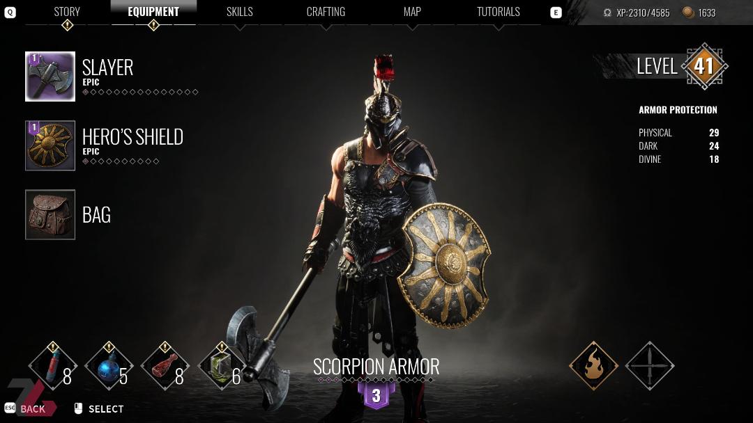 صفحه شخصیت بازی Achilles: Legends Untold