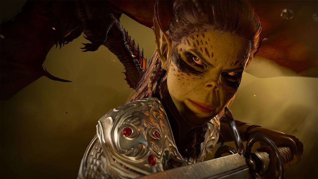 مبارزه کاراکتر بازی Baldur’s Gate 3 با شمشیر