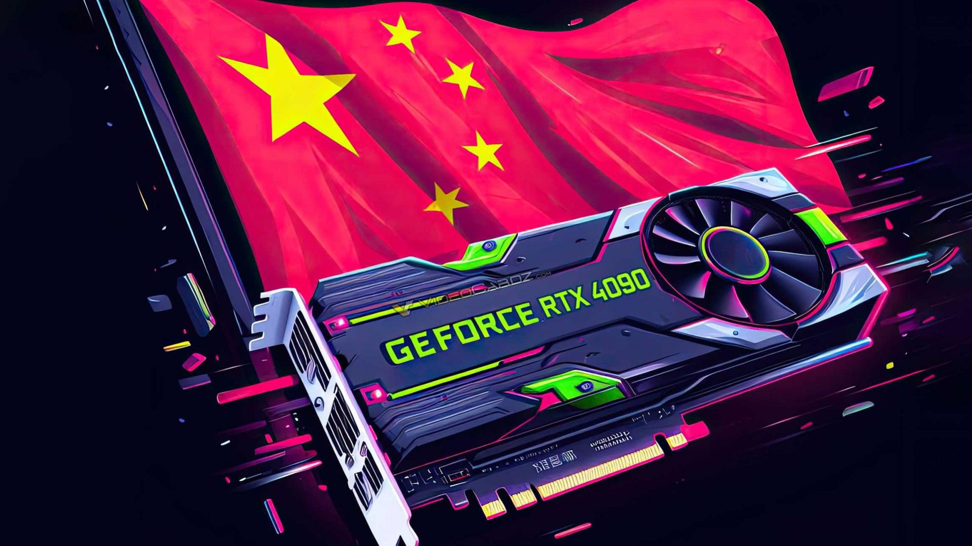 کارت گرافیک GeForce RTX 4090 و پرچم چین