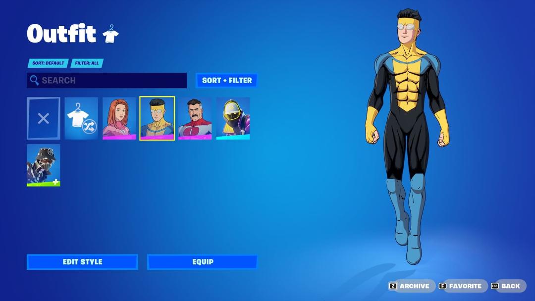اسکین Invincible در بازی Fortnite