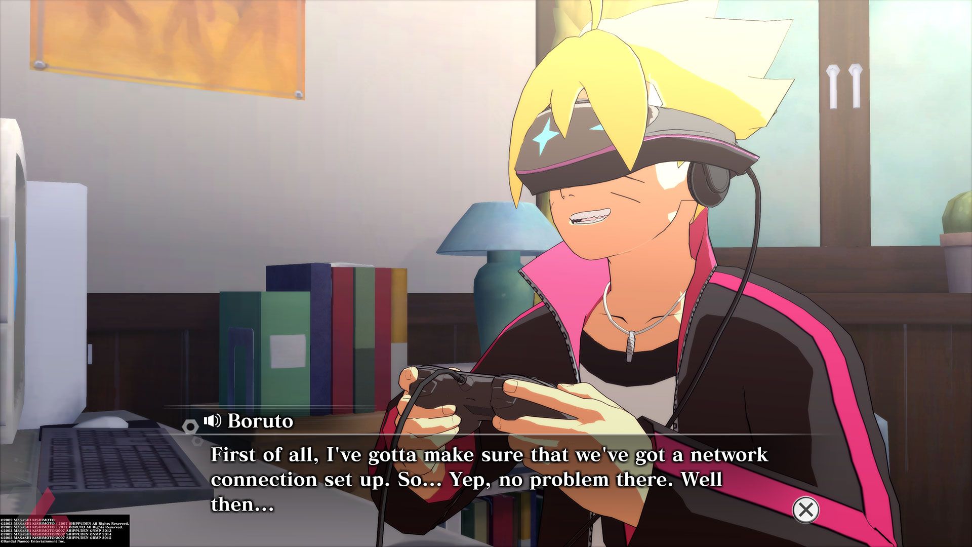 بروتور در حال تجربه واقعیت مجازی در Naruto x Boruto Ultimate Ninja Storm Connections