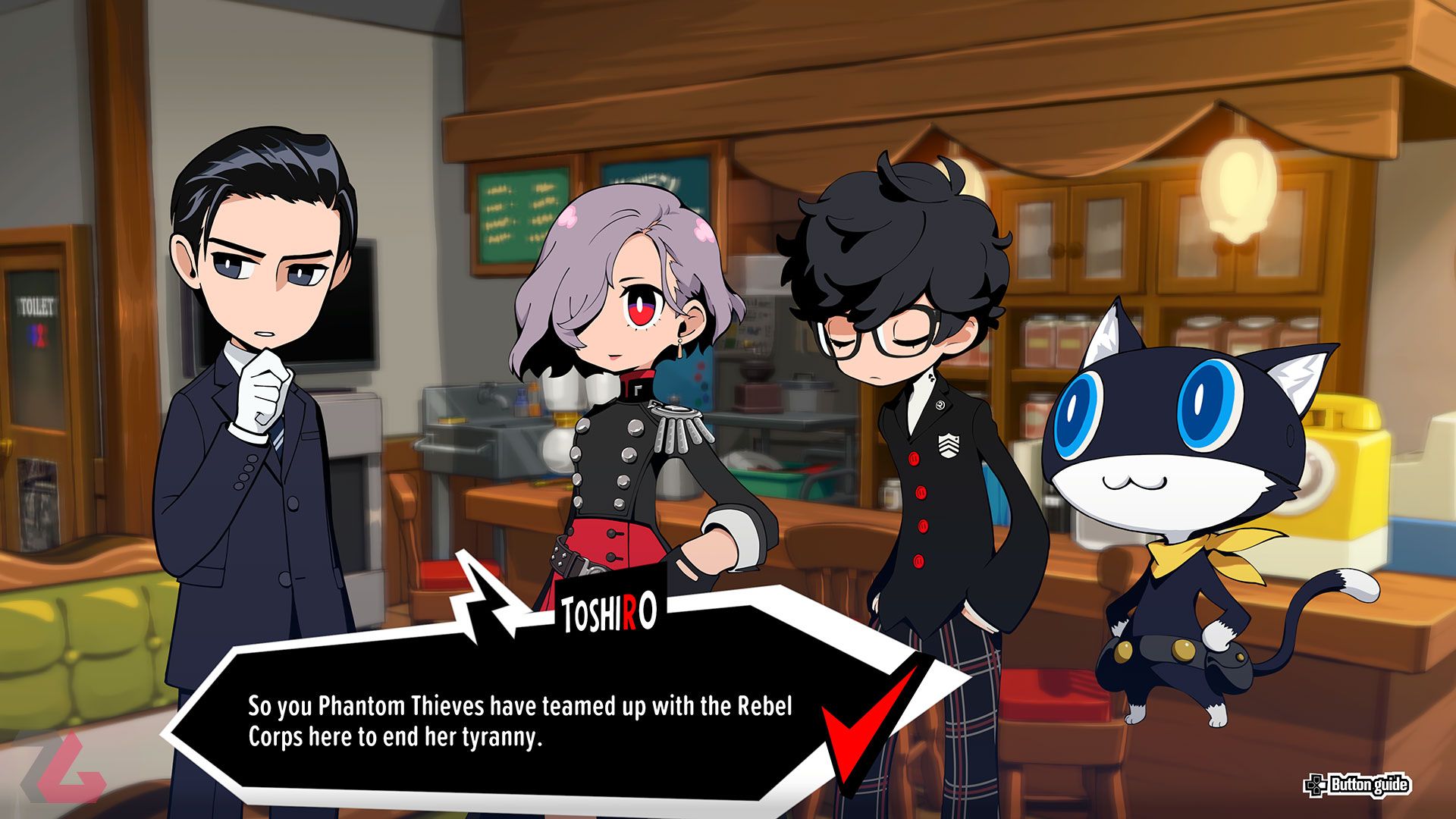 صحبت کاراکترها با یکدیگر در Persona 5 Tactica