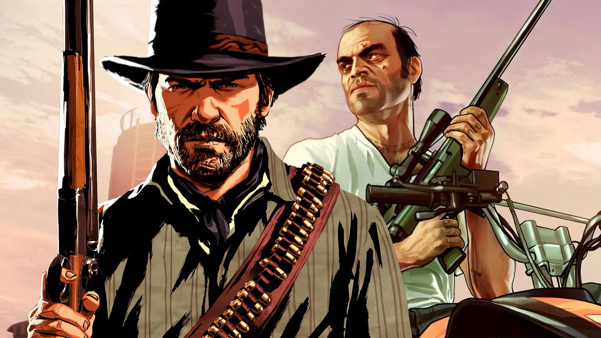 کاراکترهای بازی GTA V و Red Dead Redemption 2