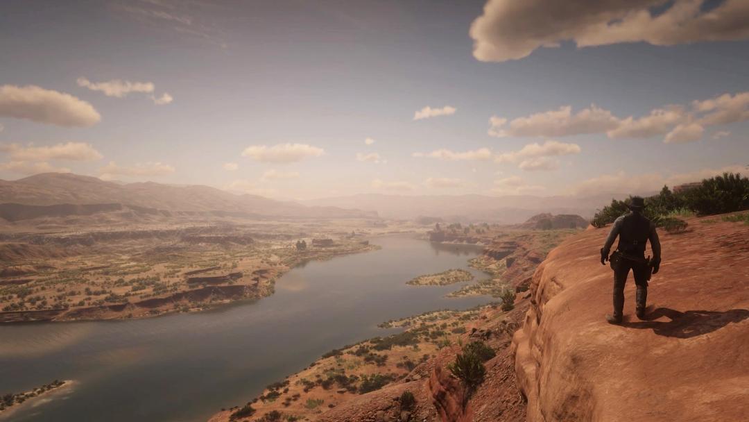 جان مارستون در طبیعت ایالت نیو آستین بازی red dead redemption 2