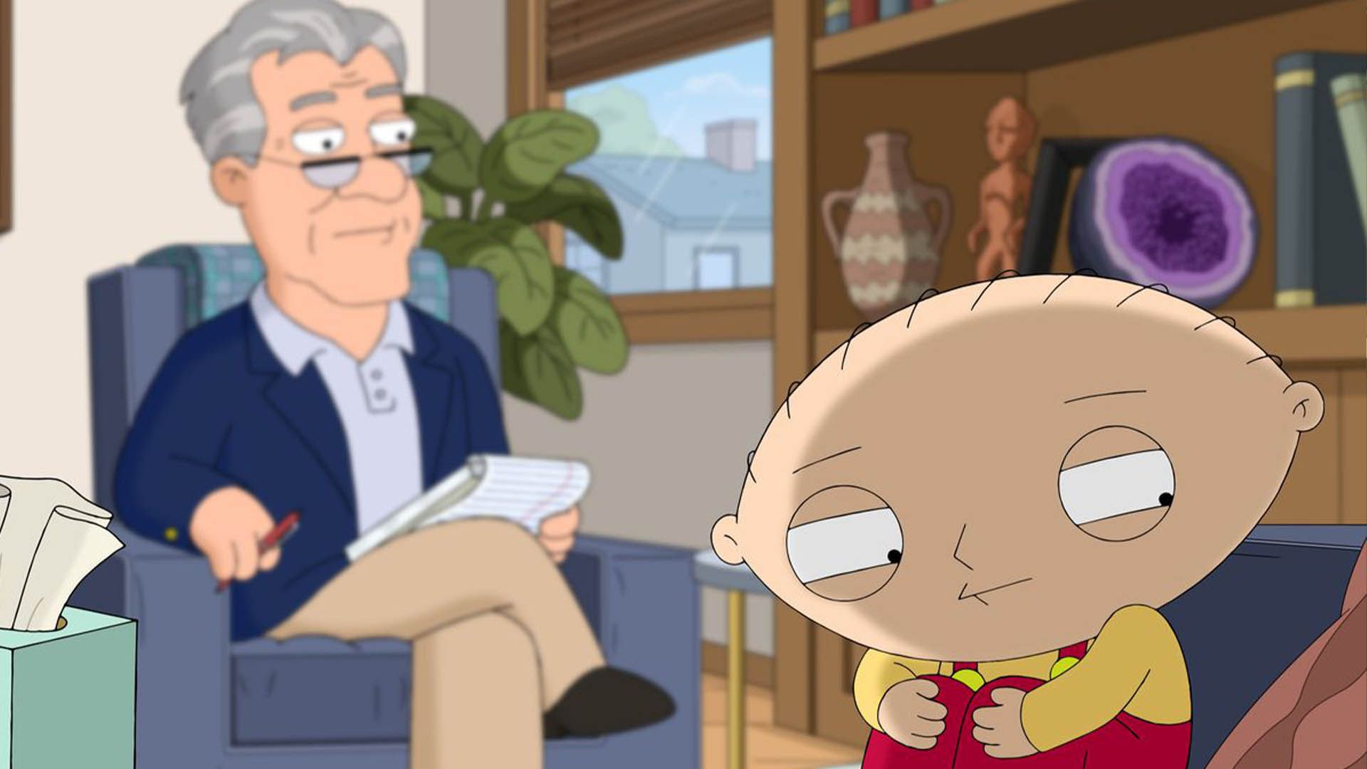 استووی و دکتر پریچفیلد در سریال family guy