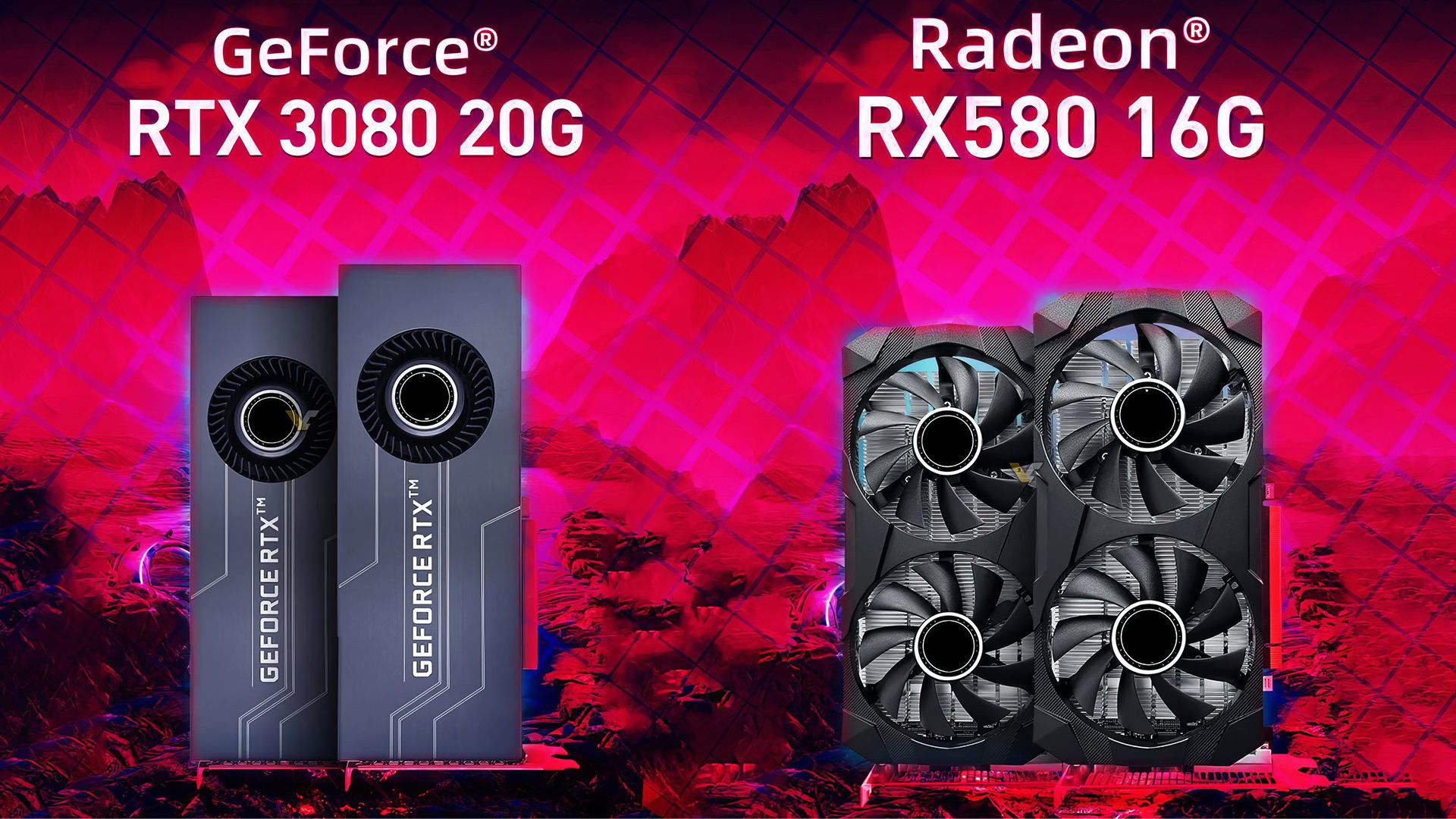 کارت‌های گرافیک GeForce RTX 3080 20GB و RX 580 16GB