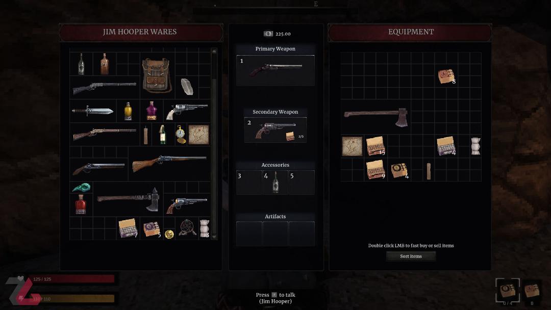 خرید و فروش آیتم در بازی Blood West