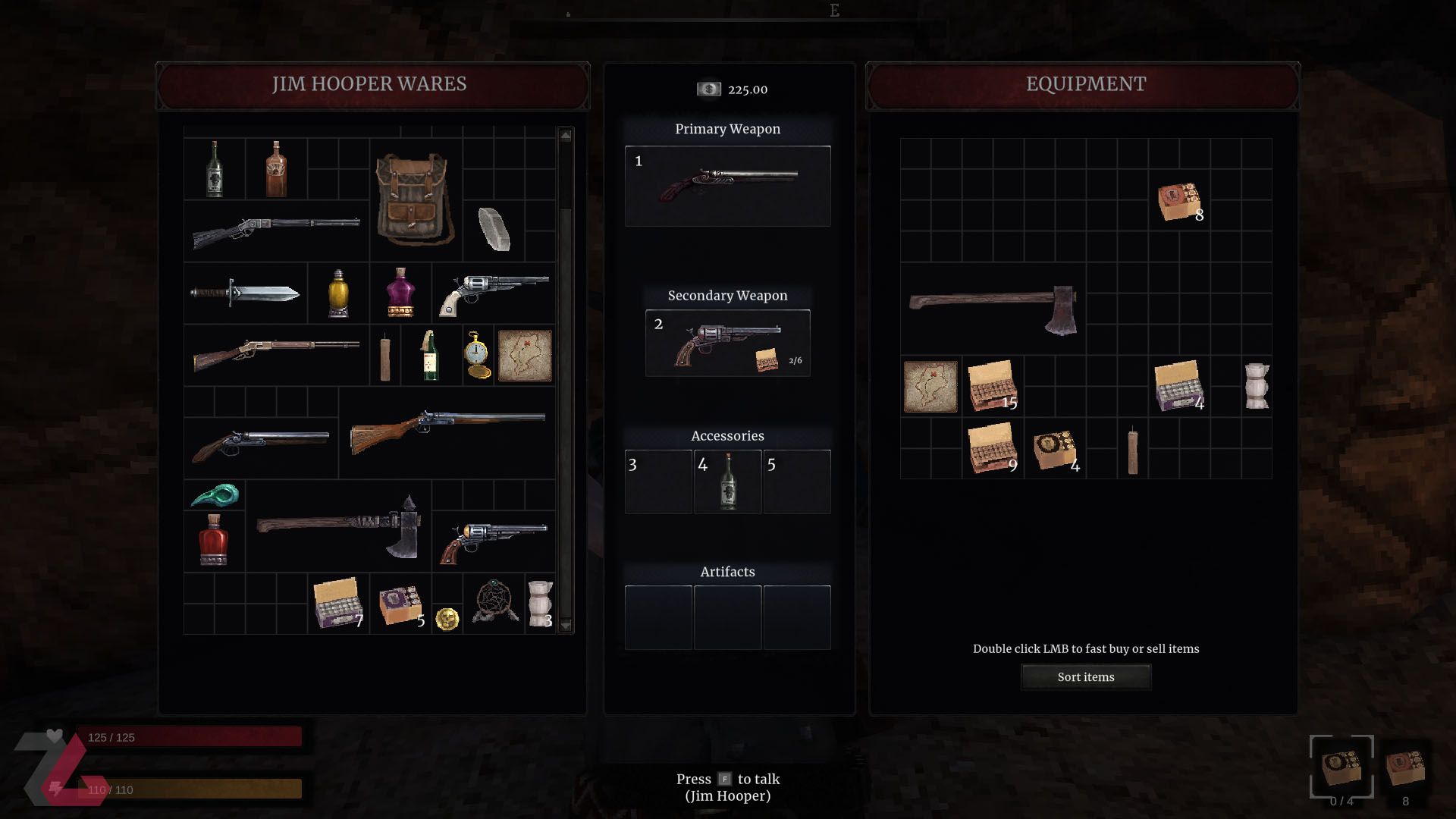 خرید و فروش آیتم در بازی Blood West