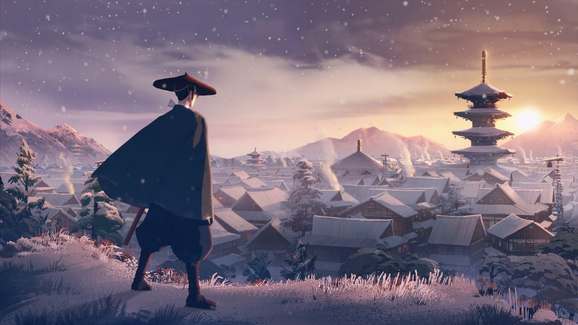 میزو در پوستر نقد انیمیشن سریالی Blue Eye Samurai