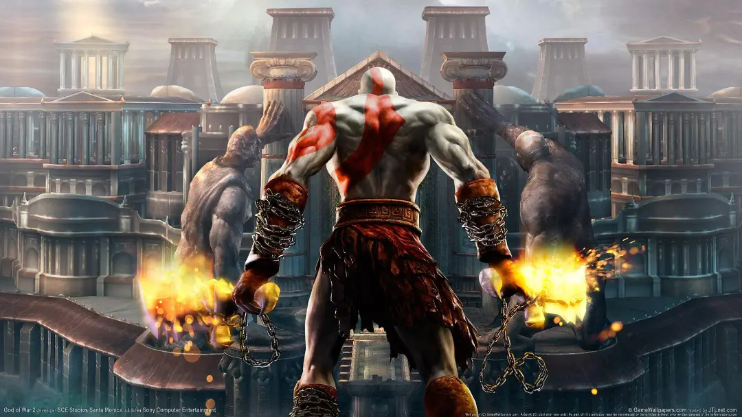 کریتوس در والپیپر بازی God of War 2