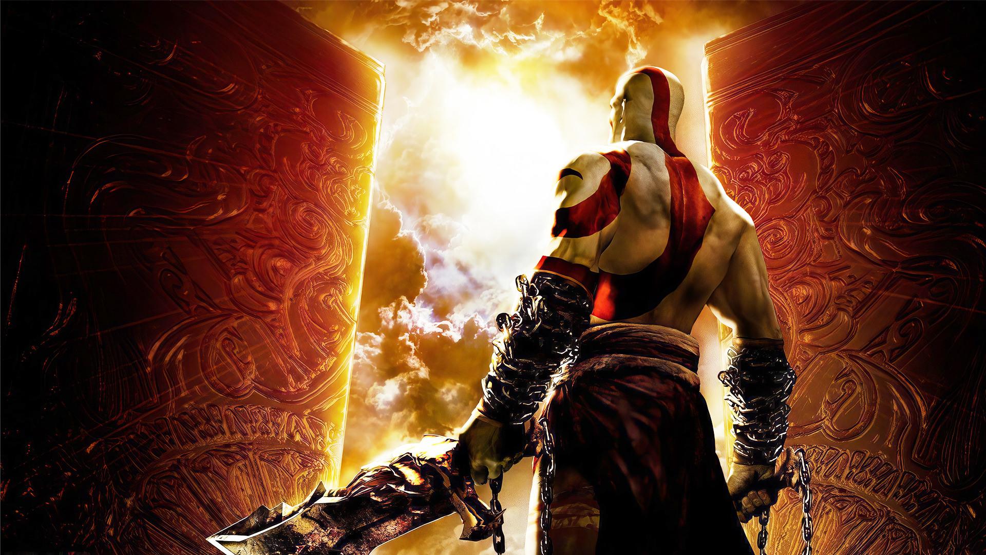 آمادگی کریتوس برای مبارزه با مخالفان در بازی God of War 3