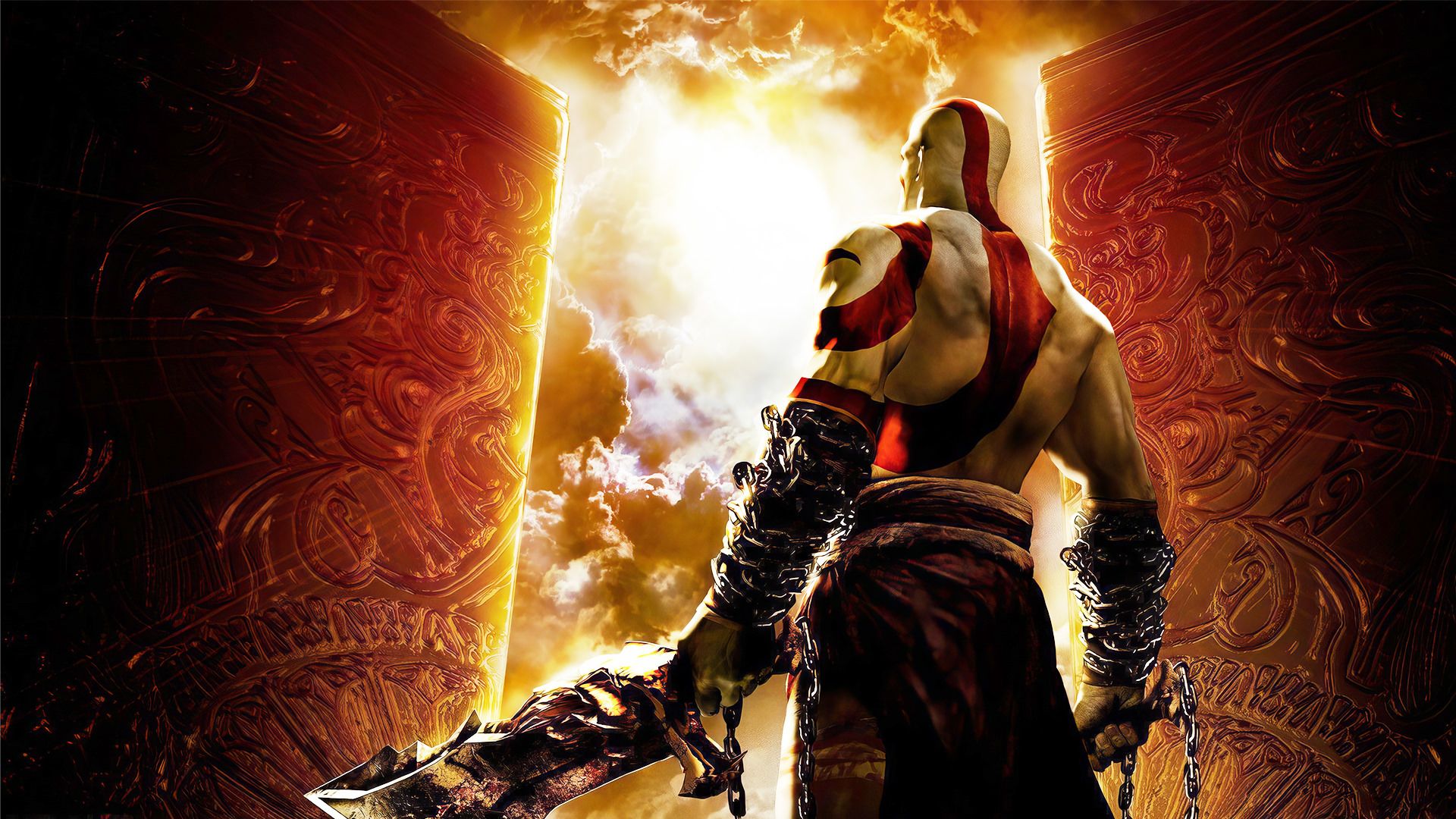 آمادگی کریتوس برای مبارزه با مخالفان در بازی God of War 3