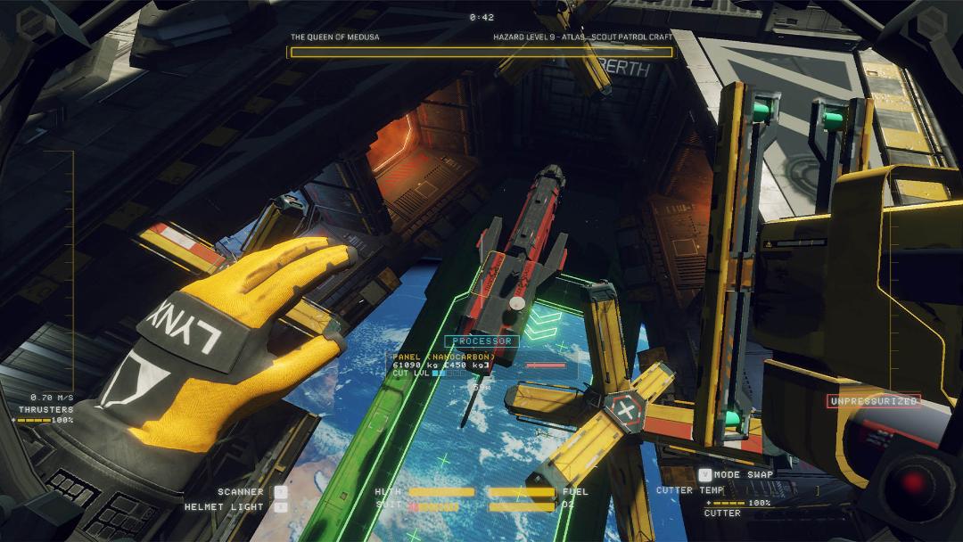 جمع آوری قراضه در بازی Hardspace: Shipbreaker