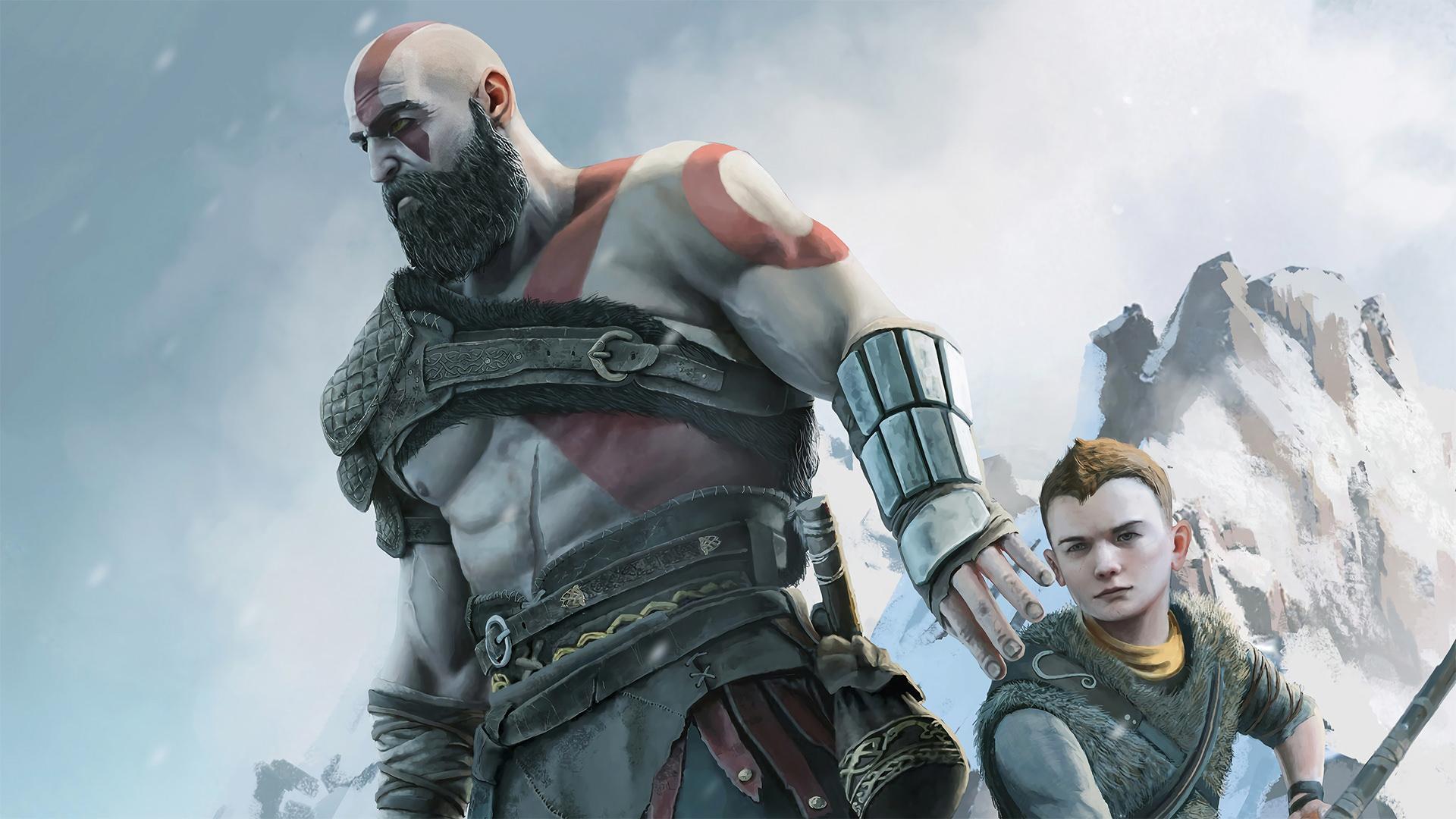 کریتوس و پسرش در بازی God of War