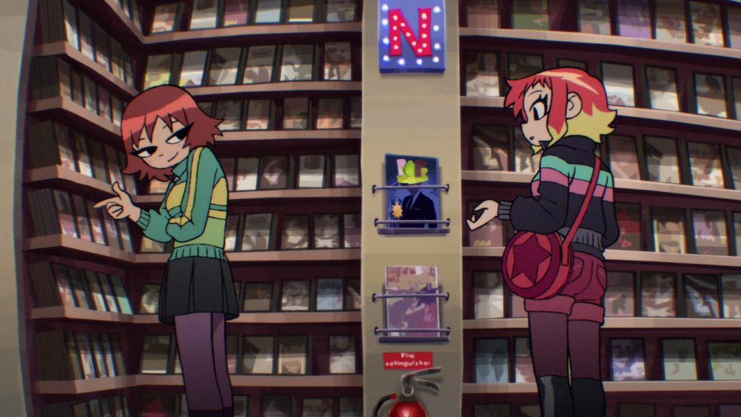 رامونا به دیدن کیم پاین می‌رود  انیمه Scott Pilgrim Takes Off