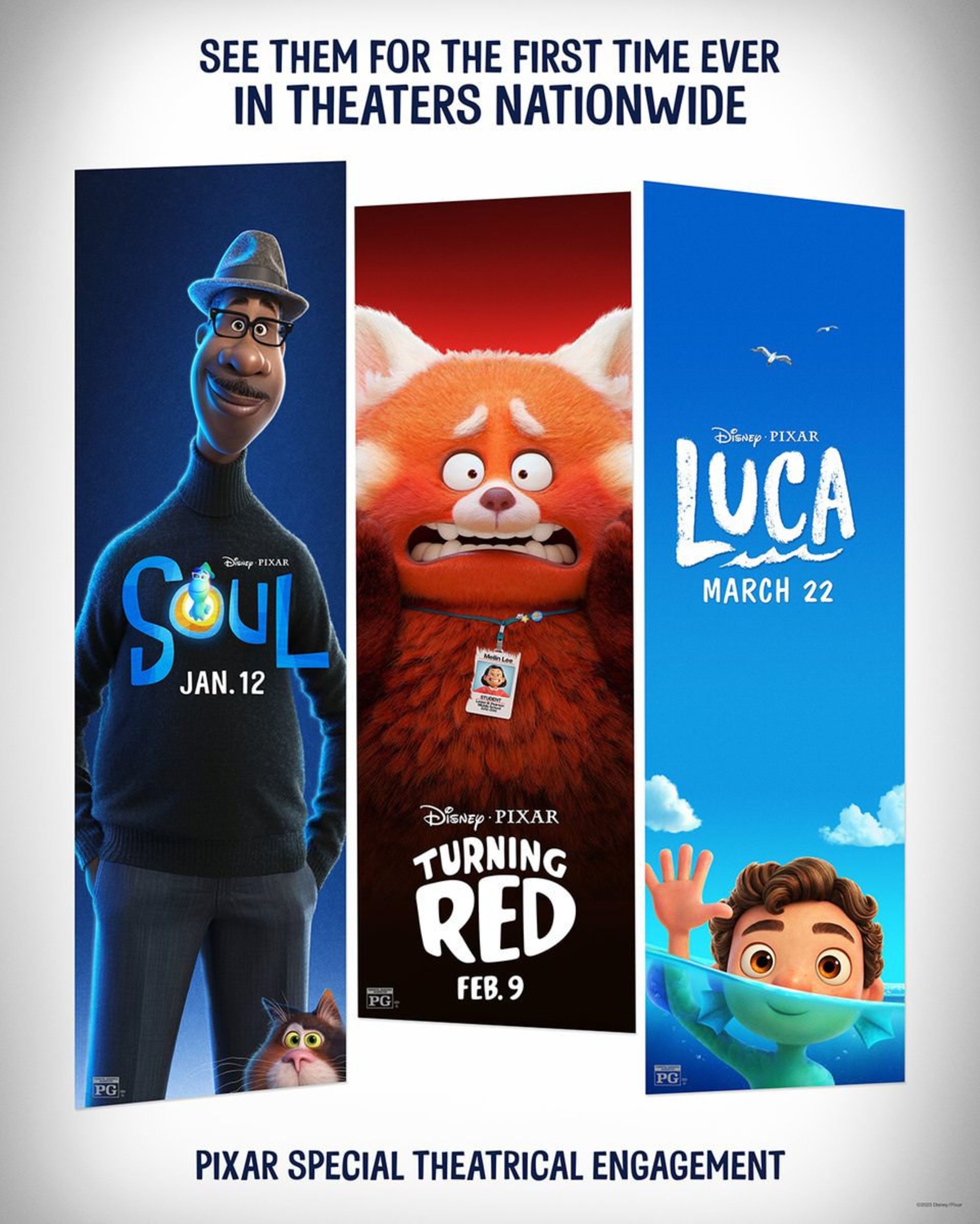 پوستر انیمیشن Soul، انیمیشن Luca و انیمیشن Turning Red