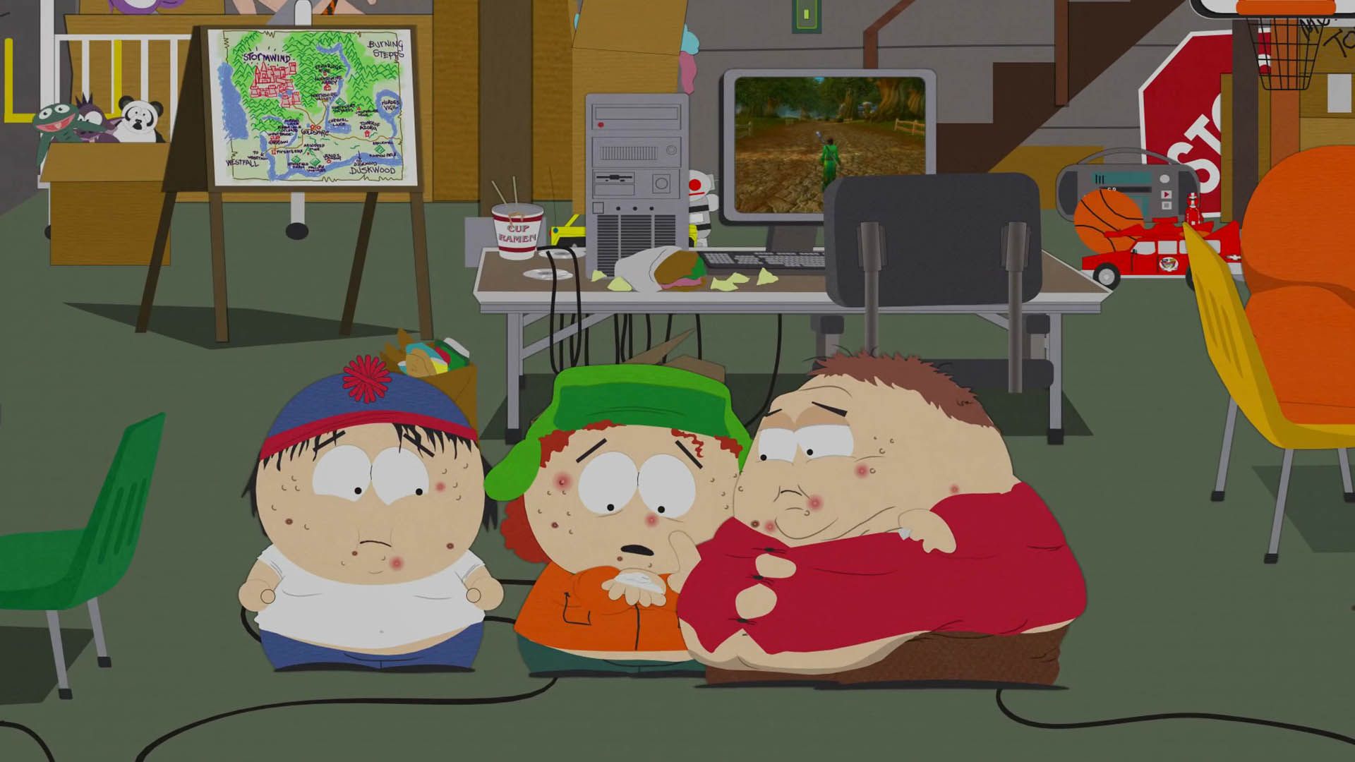 چاق شدن بچه‌ها به خاطر بازی بیش از اندازه در انیمیشن south park