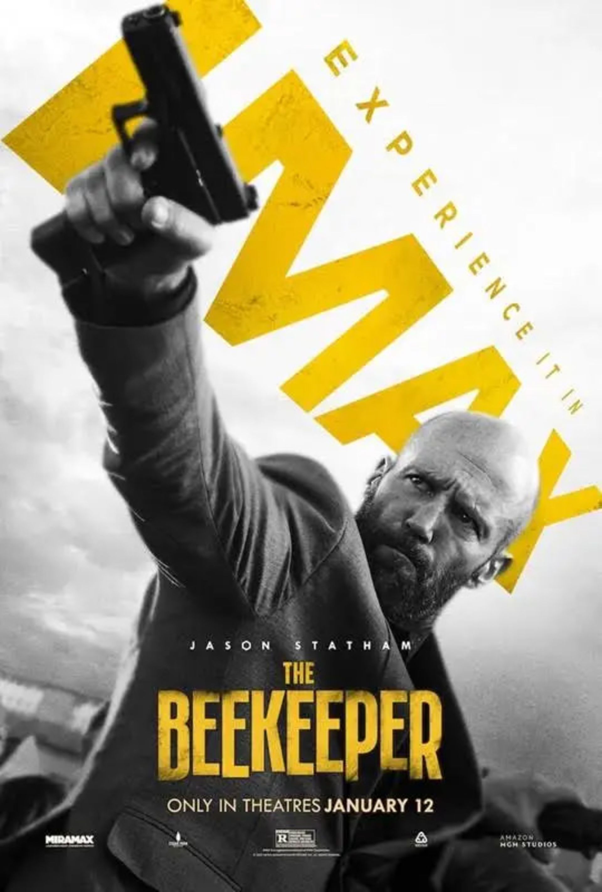 پوستر فیلم The Beekeeper با نقش‌آفرینی جیسون استاتهام