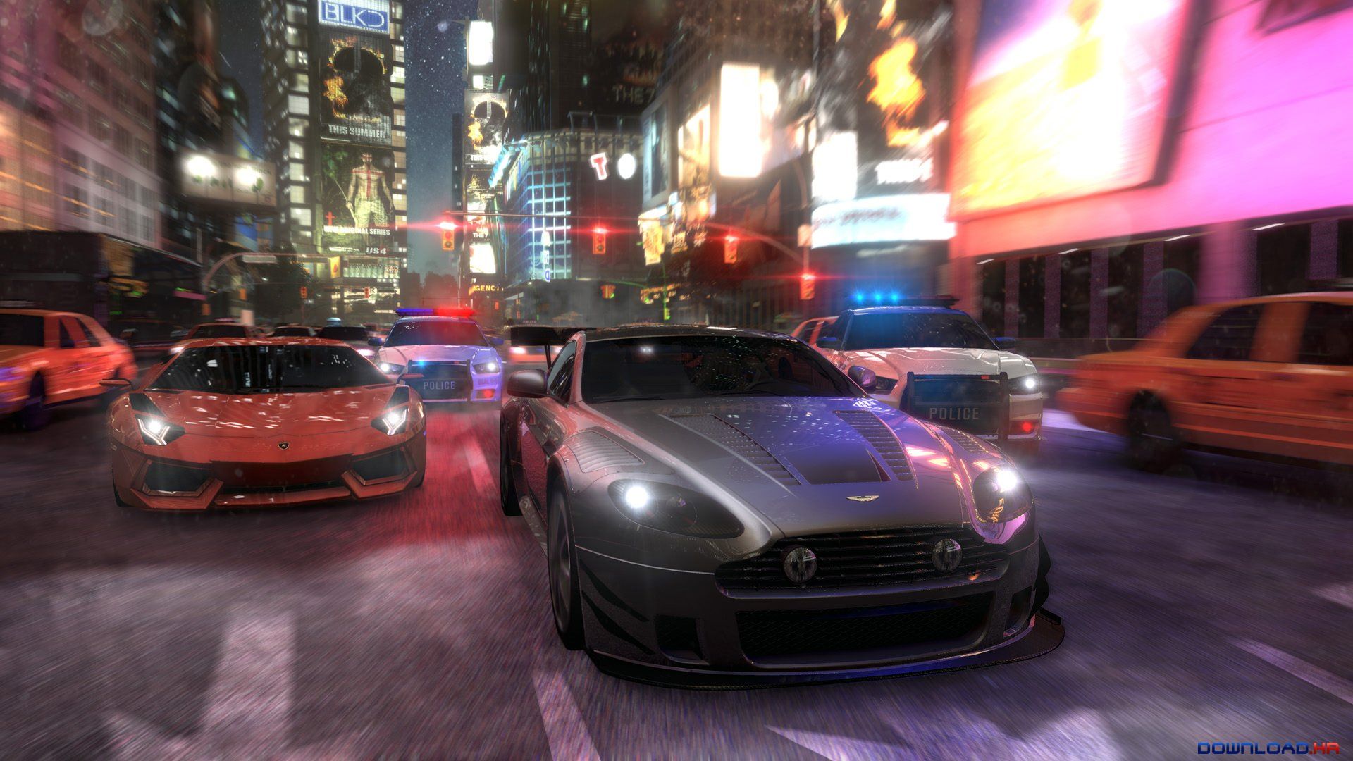 فرار اتومبیل‌های سوپراسپرت از دست پلیس در بازی THE CREW