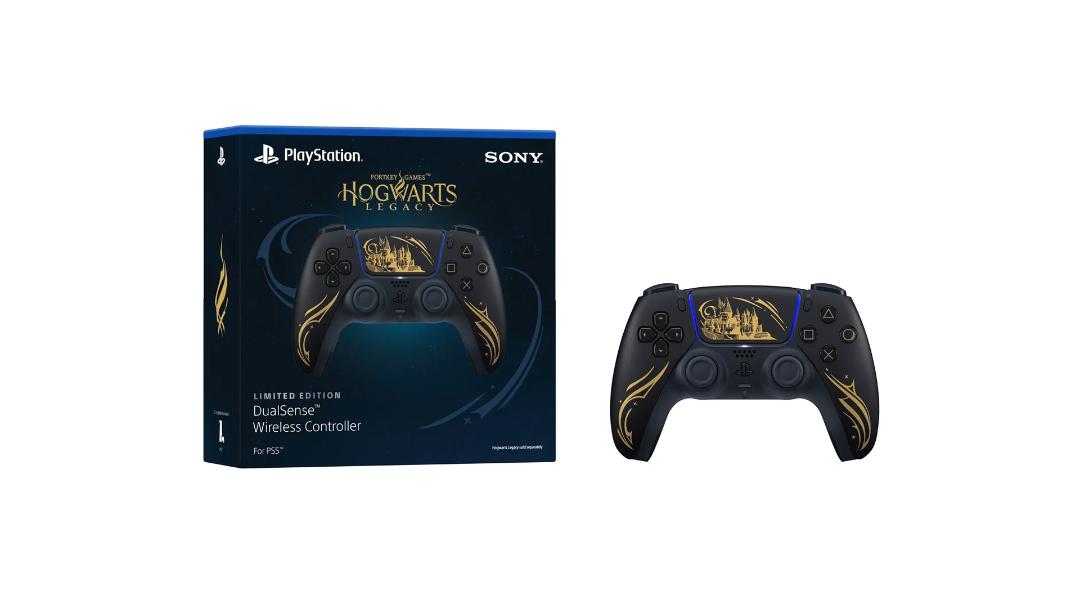 کنترلر دوال‌سنس با طرح بازی Hogwarts Legacy