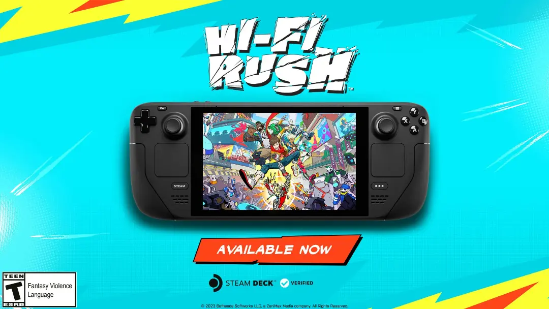 اجرای بازی Hi-Fi Rush روی کامپیوتر قابل حمل استیم دک
