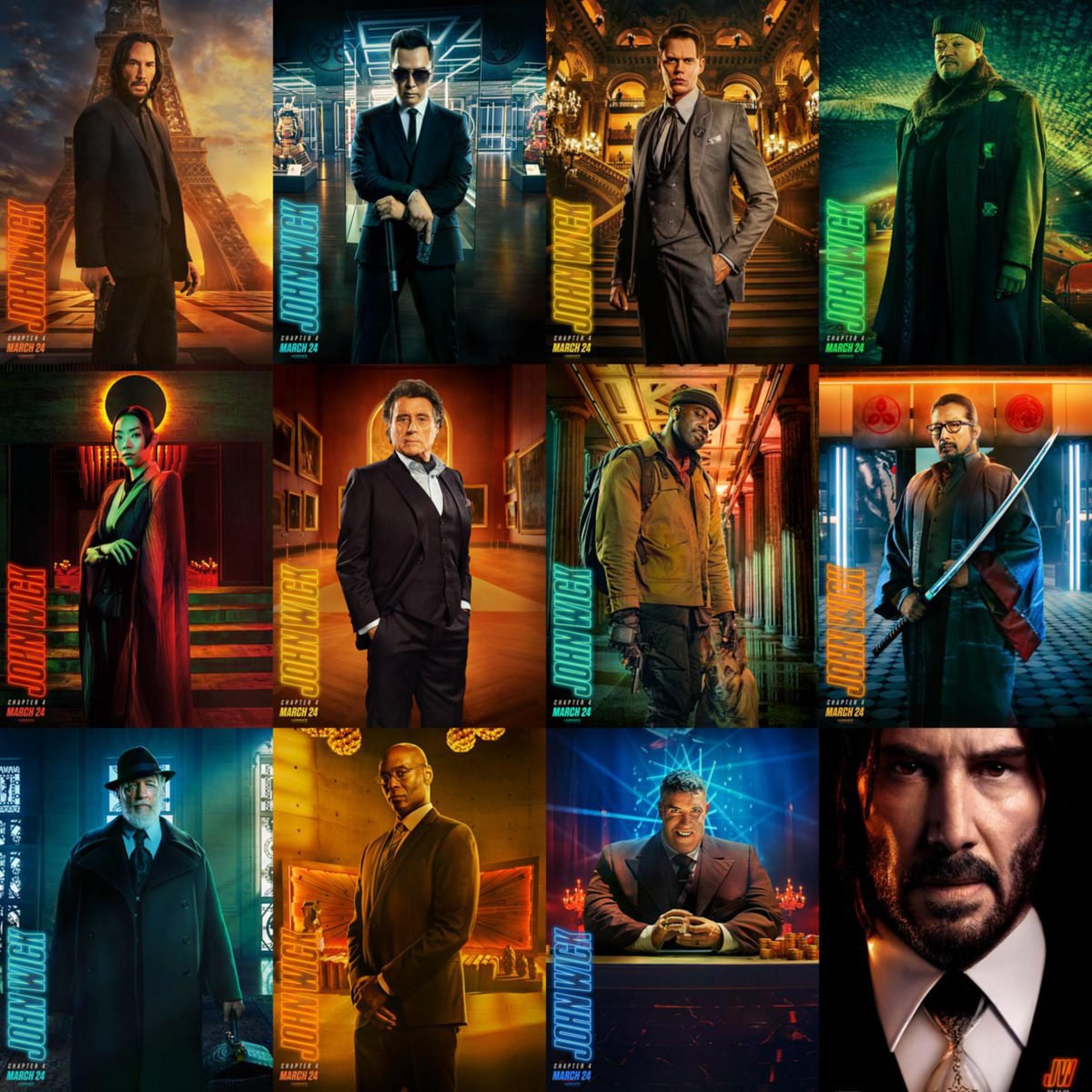 پوسترهای شخصیت فیلم John Wick: Chapter 4 
