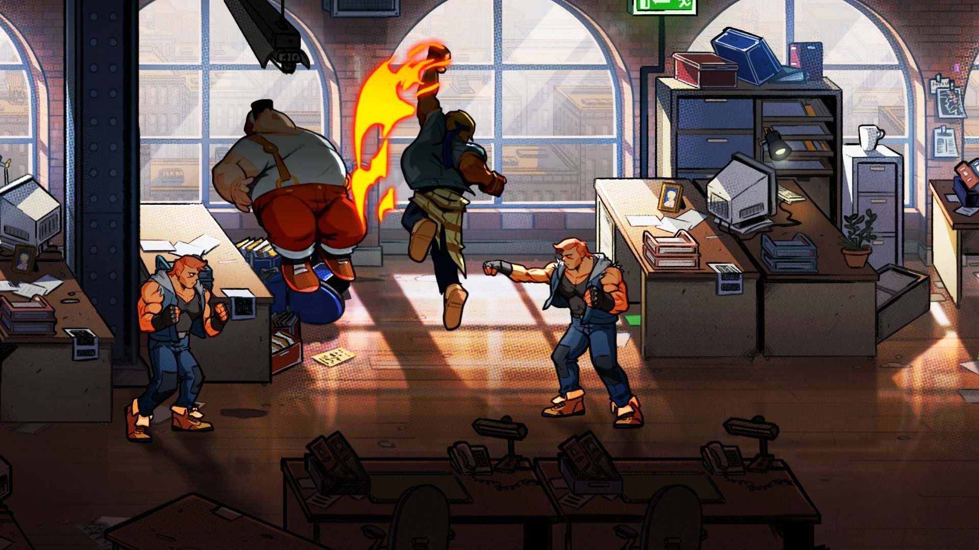 مبارزه با دشمنان در بازی Streets of Rage 4