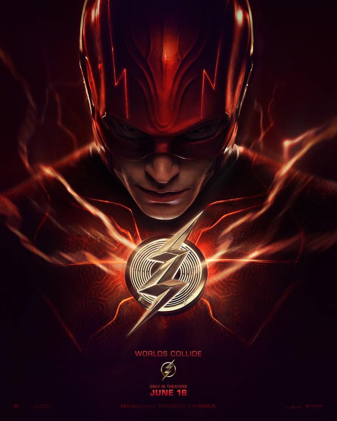 فلش با بازی ازرا میلر در پوستر شخصیت فیلم The Flash 