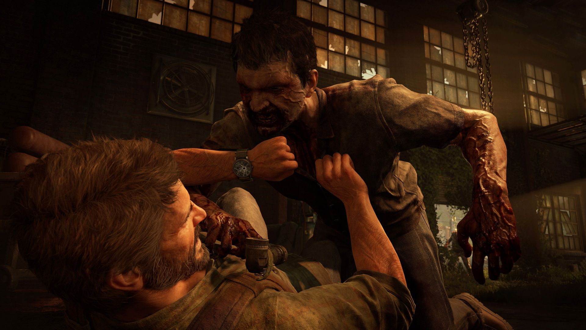 یک رانر به جوئل حمله می‌کند بازی the last of us