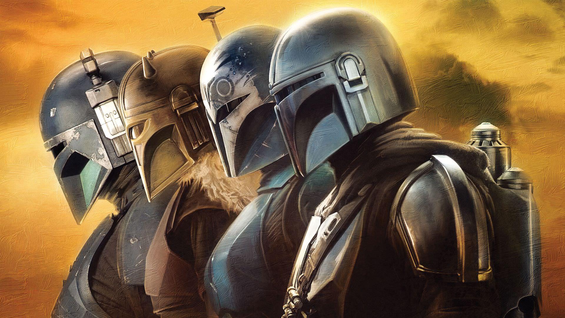 چهار مندلورین در والپیپر فصل سوم سریال The Mandalorian