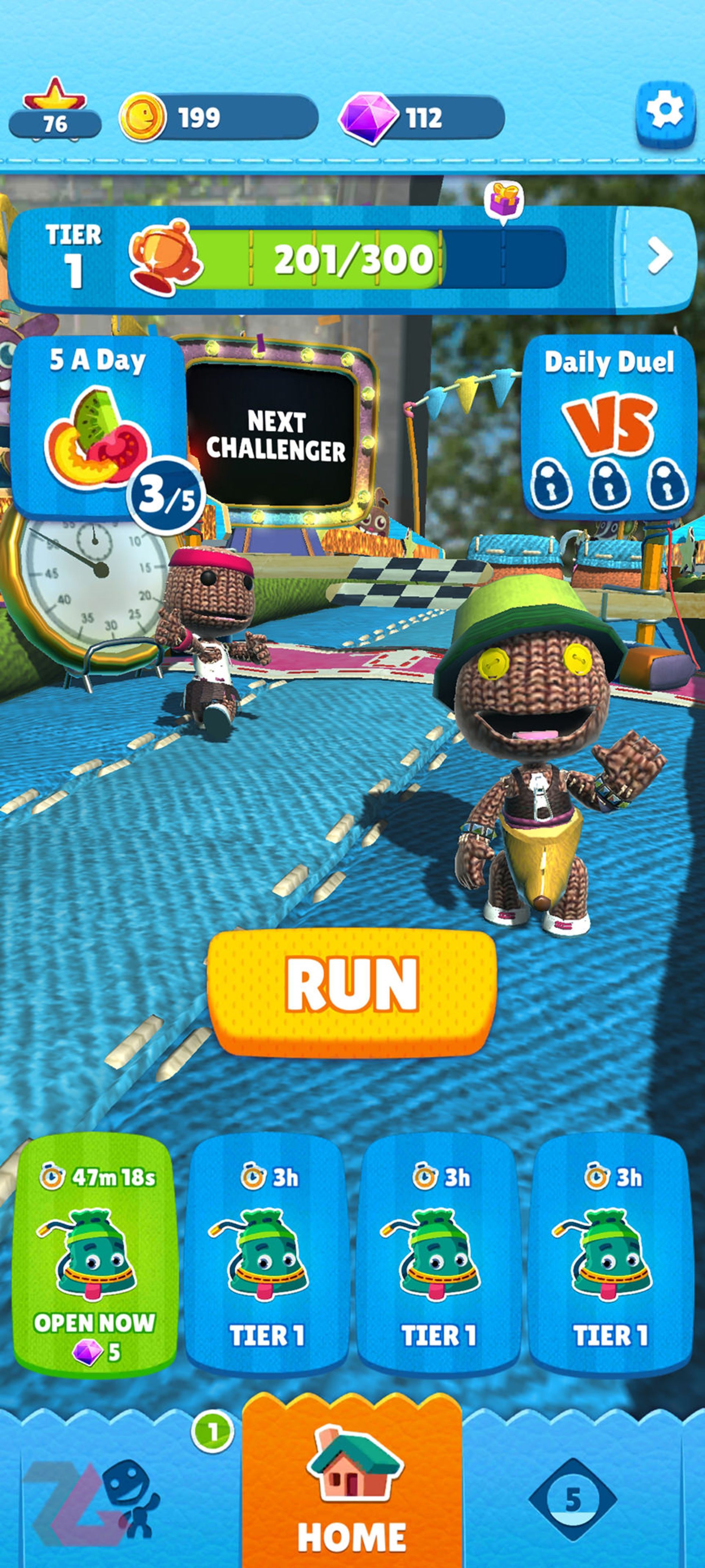 محیط اولیه‌ی بازی Ultimate Sackboy