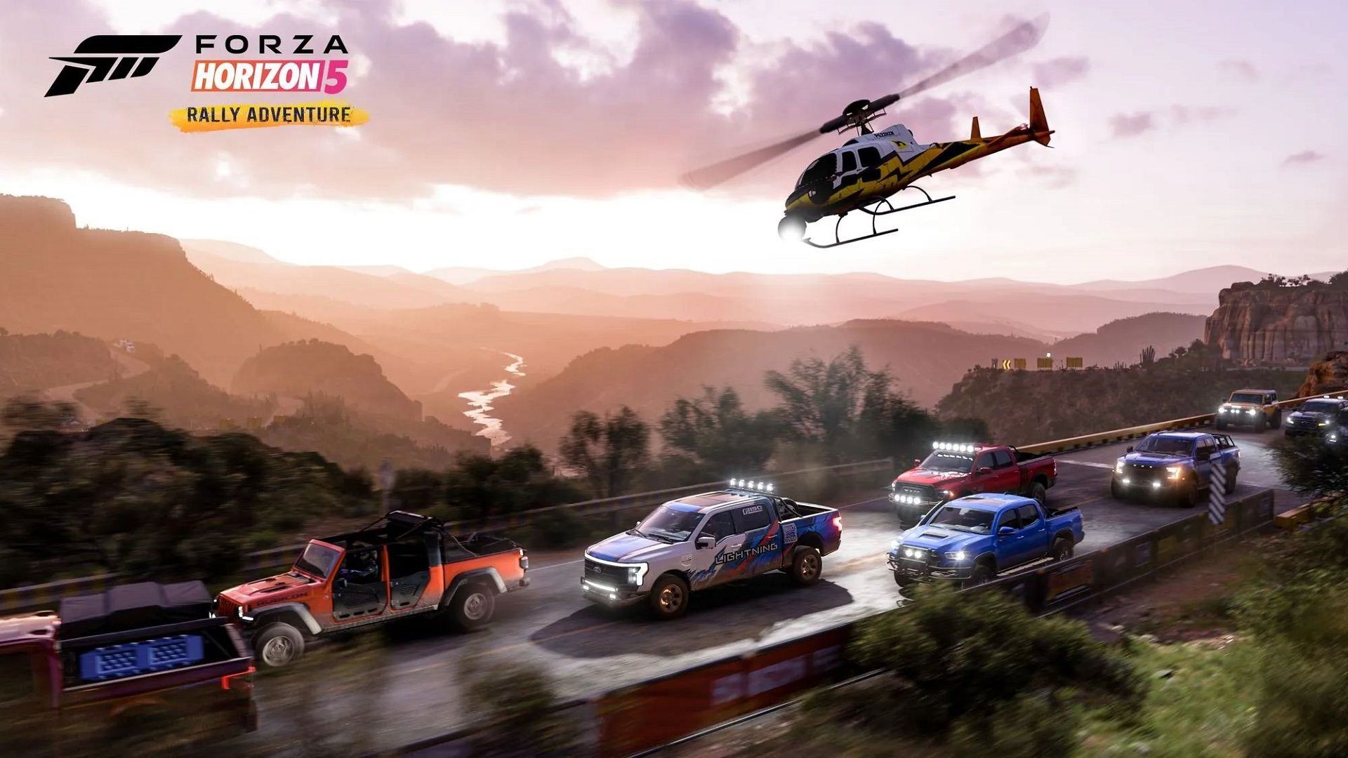 مسابقه ماشین‌ها در بسته گسترش دهنده Rally Adventure بازی Forza Horizon 5