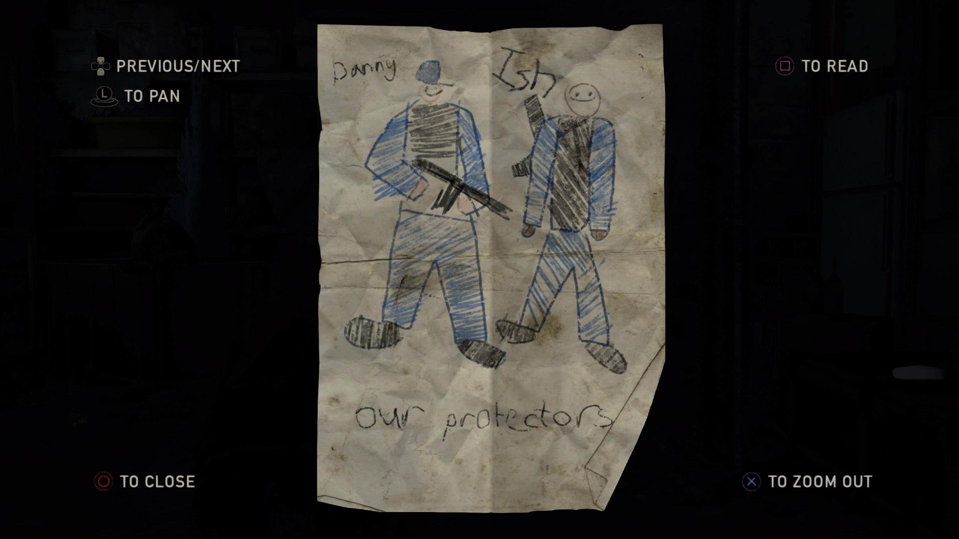 نقاشی شخصیت ایش و دنی در بازی the last of us